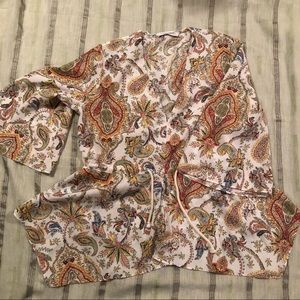 Zara paisley print top